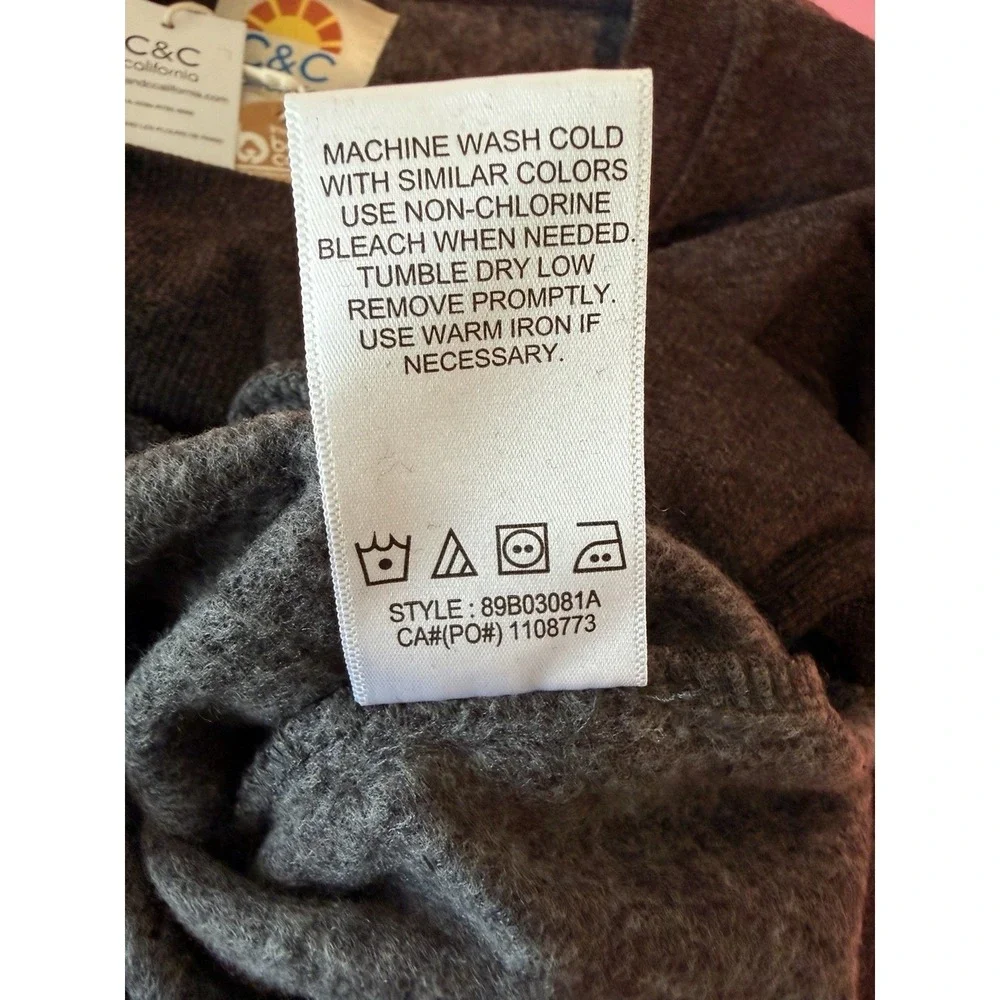 C &‎ C California Grey "J'Adore" sweatshirt Crewneck Women's XS - Picture 6 of 6